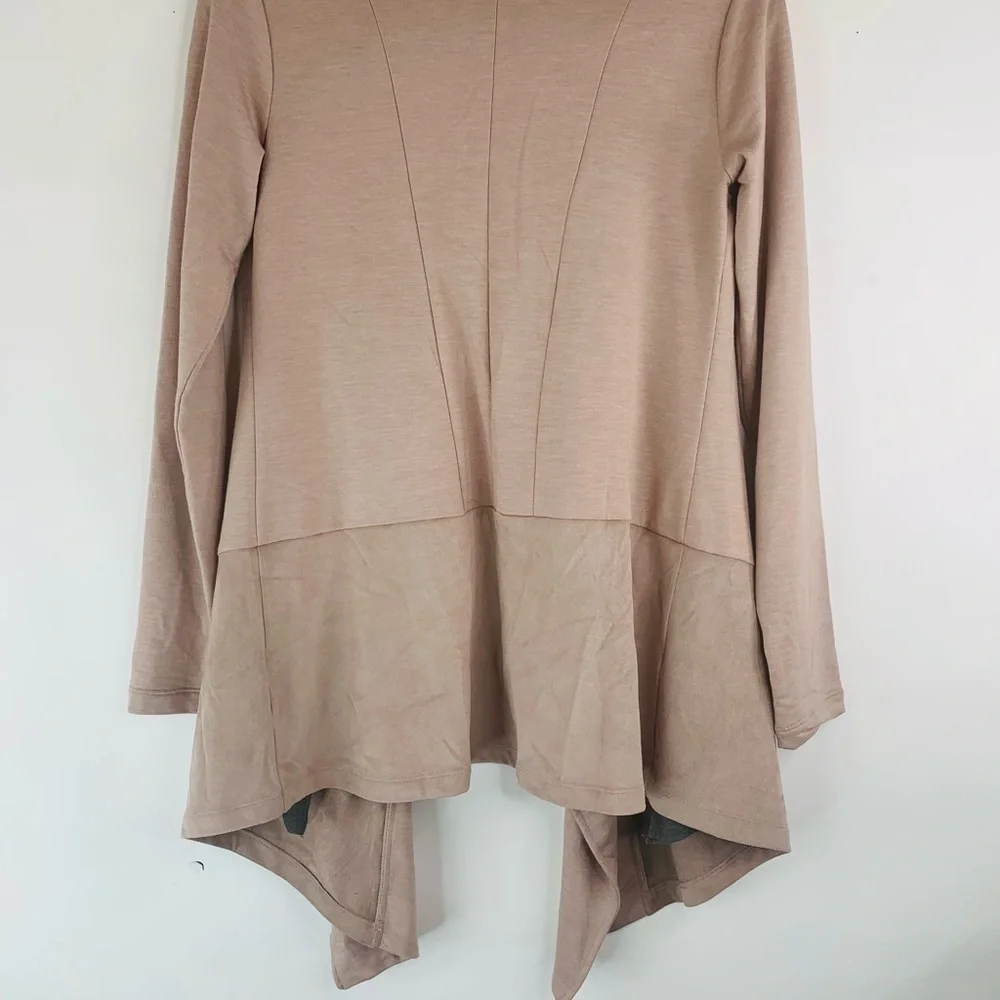 Logo by Lori Goldstein Lounge Dusty Pink Flowy Cardigan Size XXS - Picture 4 of 7